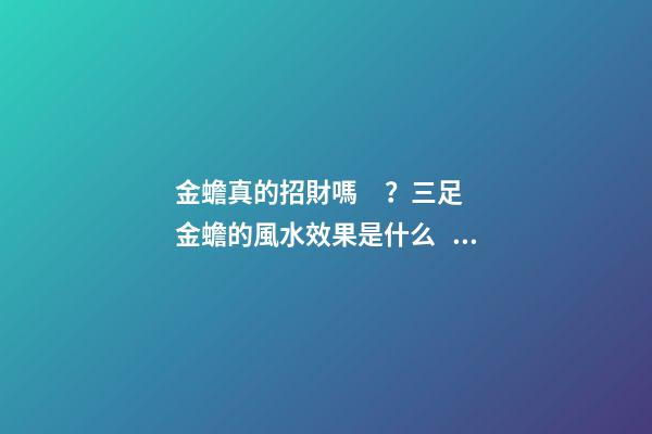金蟾真的招財嗎？三足金蟾的風水效果是什么？